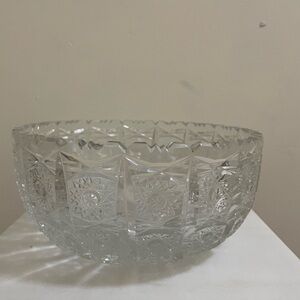 Elegant Crystal Cut Glass Bowl